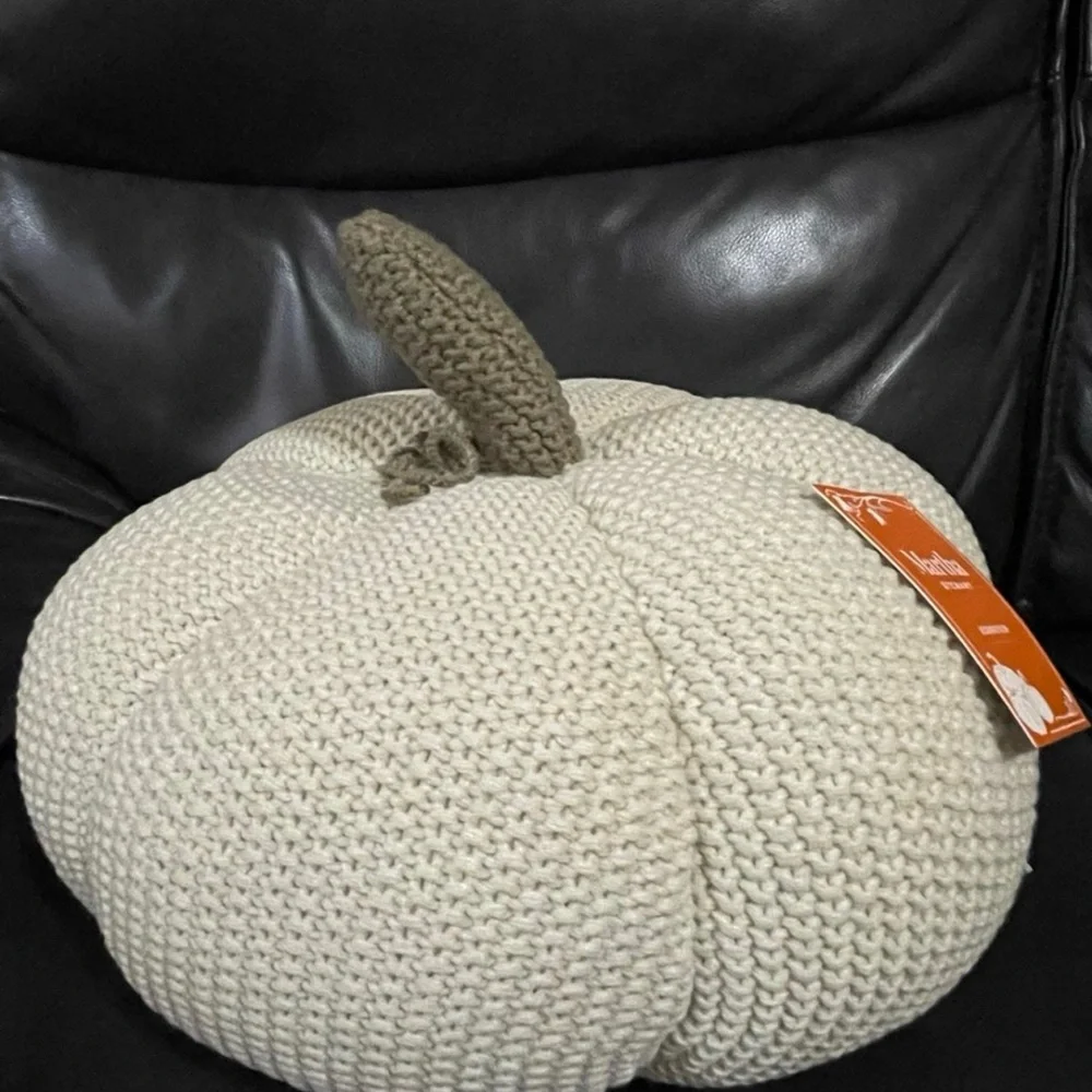 Martha Stewart Crochet Shaped Pumpkin Pillow